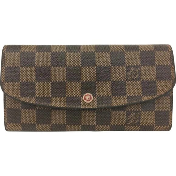 326263BW (L3) Louis Vuitton Wallet Long Portefeuille Emilie Brown Damier - Picture 1 of 9